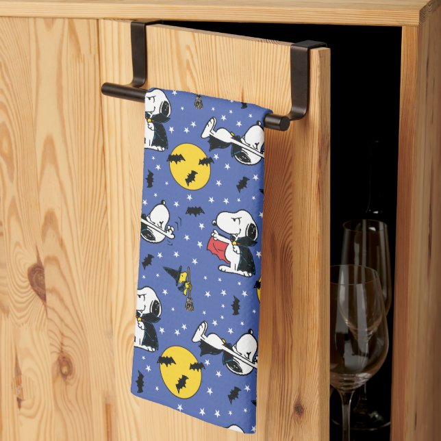 Peanuts | Snoopy Vampire Pattern Kitchen Towel (Thirds Fold)