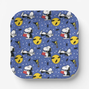 Peanuts   Snoopy Vampire Pattern Paper Plates
