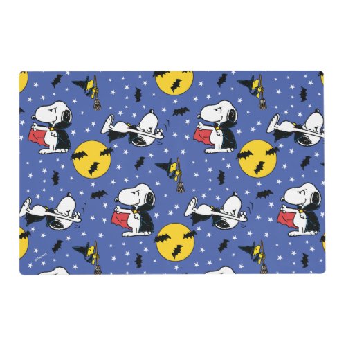 Peanuts  Snoopy Vampire Pattern Placemat