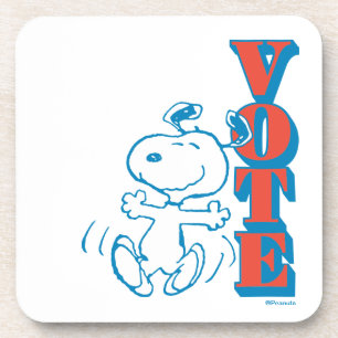 Peanuts Snoopy - Vote Beverage Coaster