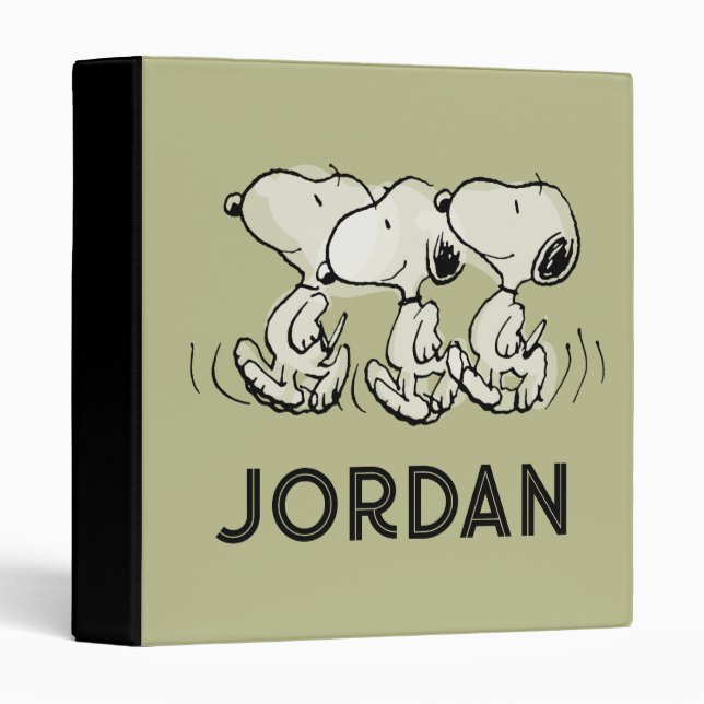 Peanuts | Snoopy Walking Tall 3 Ring Binder (Front/Spine)
