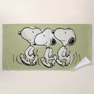 Peanuts Snoopy Walking Tall Beach Towel