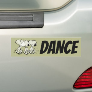 Peanuts Snoopy Walking Tall Bumper Sticker