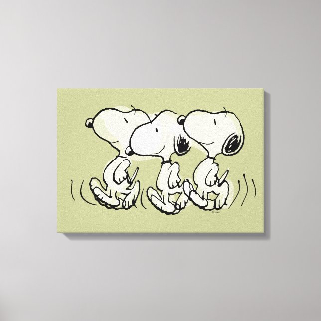 Peanuts | Snoopy Walking Tall Canvas Print (Front)