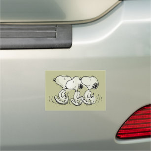 Peanuts Snoopy Walking Tall Car Magnet