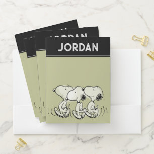 Peanuts Snoopy Walking Tall Pocket Folder