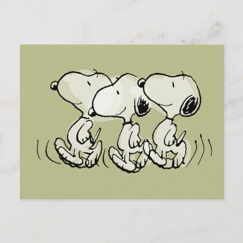 Peanuts  Snoopy Walking Tall Postcard