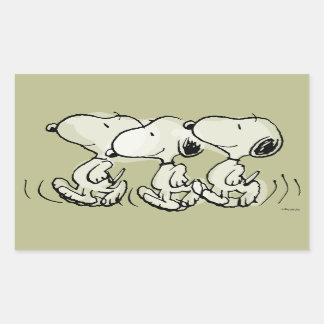Peanuts | Snoopy Walking Tall Rectangular Sticker