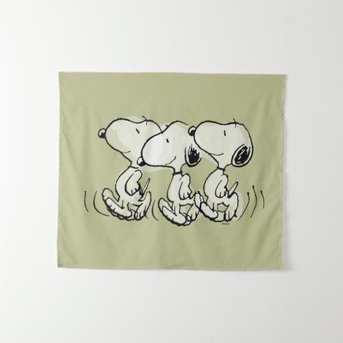 Peanuts  Snoopy Walking Tall Tapestry