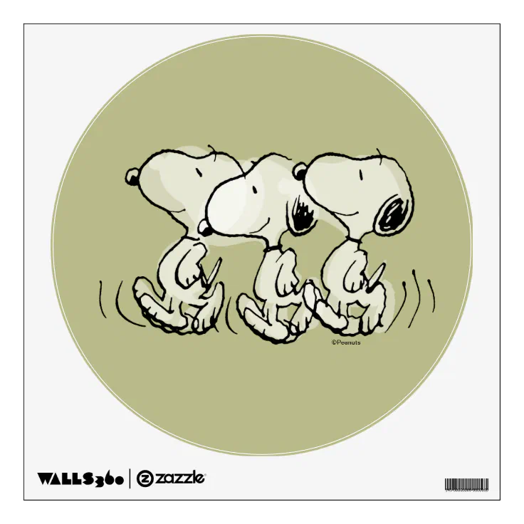 Peanuts | Snoopy Walking Tall Wall Decal | Zazzle
