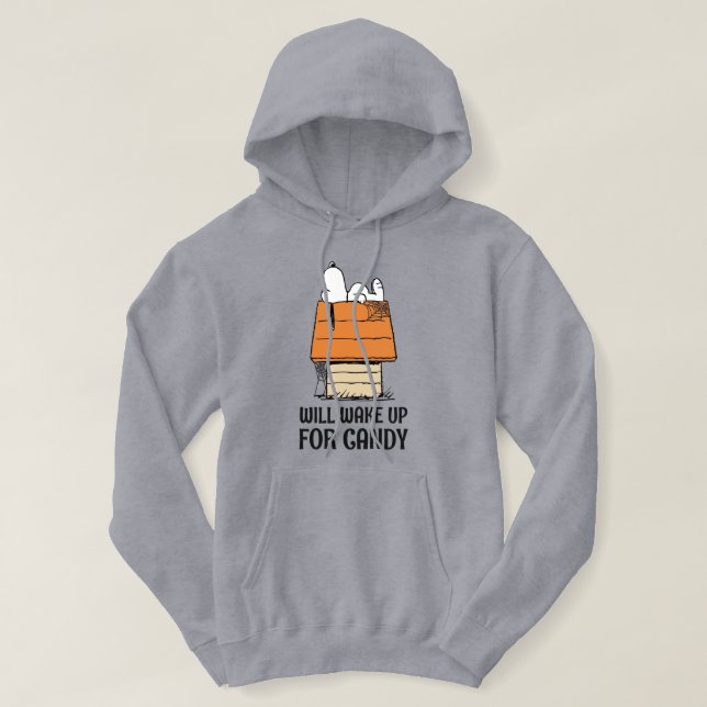 Peanuts | Snoopy Will Wake Up For Candy Hoodie (Design Front)