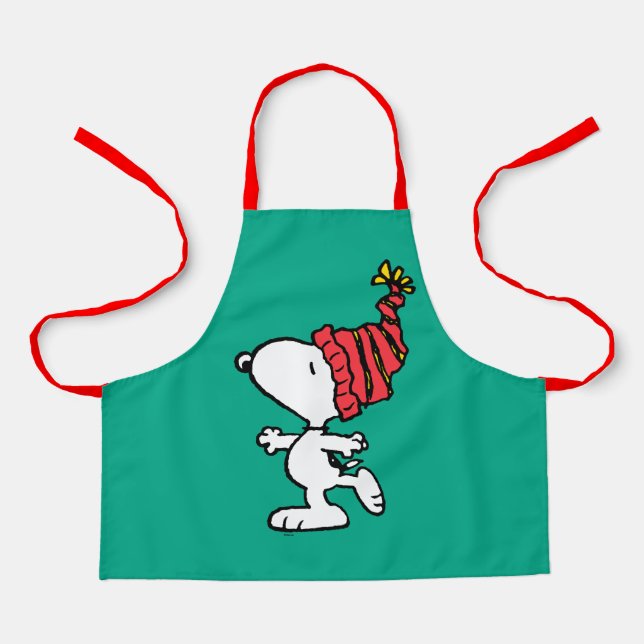 Peanuts | Snoopy Winter Beanie Cap Apron (Front)