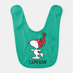Peanuts Snoopy Winter Beanie Cap Baby Bib
