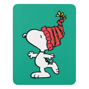 Peanuts   Snoopy Winter Beanie Cap Door Sign