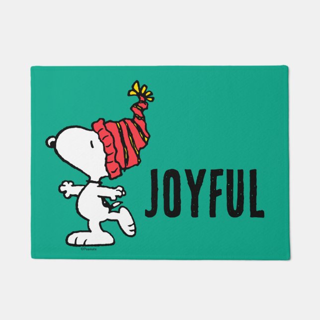 Peanuts | Snoopy Winter Beanie Cap Doormat (Front)