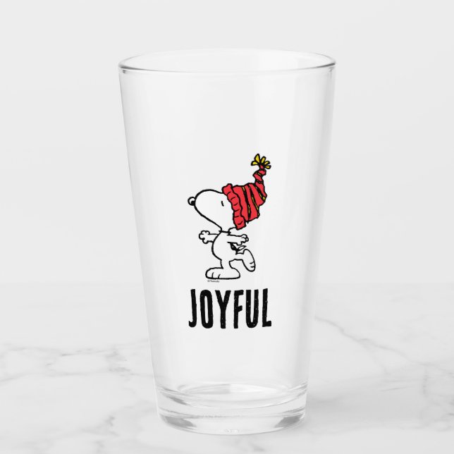 Peanuts | Snoopy Winter Beanie Cap Glass (Front)