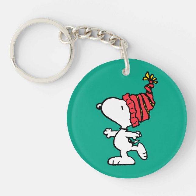 Peanuts | Snoopy Winter Beanie Cap Keychain (Front)