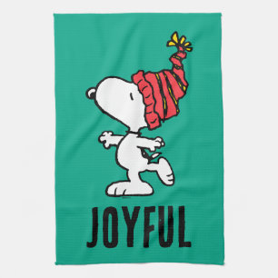 Peanuts Snoopy Winter Beanie Cap Kitchen Towel