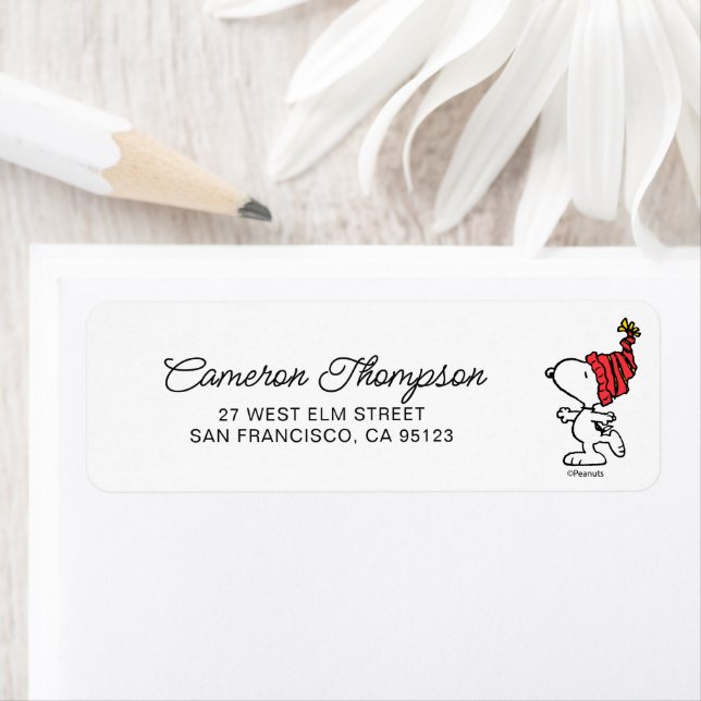 Peanuts | Snoopy Winter Beanie Cap Label (Insitu)