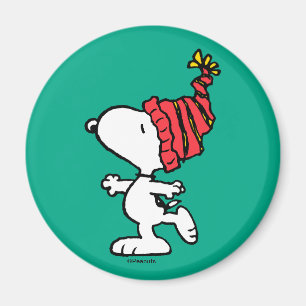Peanuts Snoopy Winter Beanie Cap Magnet