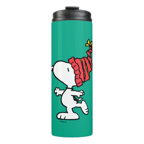 Peanuts  Snoopy Winter Beanie Cap Thermal Tumbler