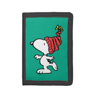 Peanuts   Snoopy Winter Beanie Cap Trifold Wallet