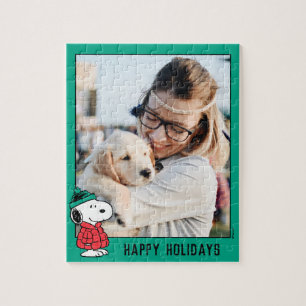 Peanuts   Snoopy Winter Coat   Add Your Message Jigsaw Puzzle