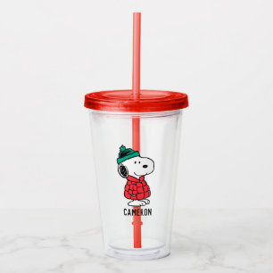 Peanuts Snoopy Winter Coat & Hat Acrylic Tumbler