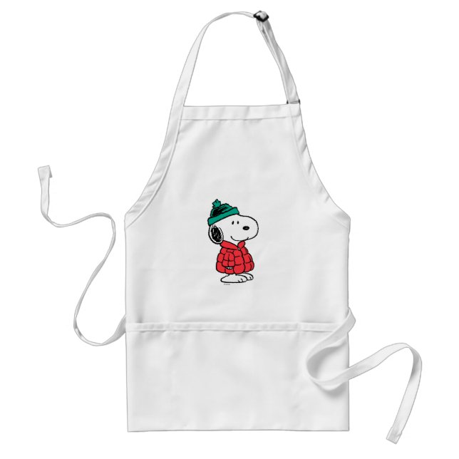 Peanuts | Snoopy Winter Coat & Hat Adult Apron (Front)