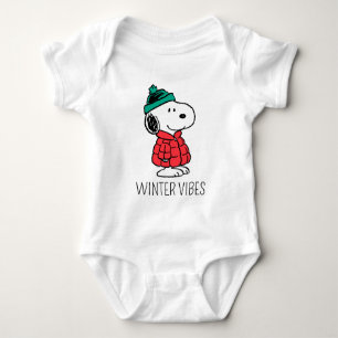 Peanuts   Snoopy Winter Coat & Hat Baby Bodysuit