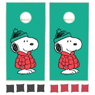 Peanuts   Snoopy Winter Coat & Hat Cornhole Set