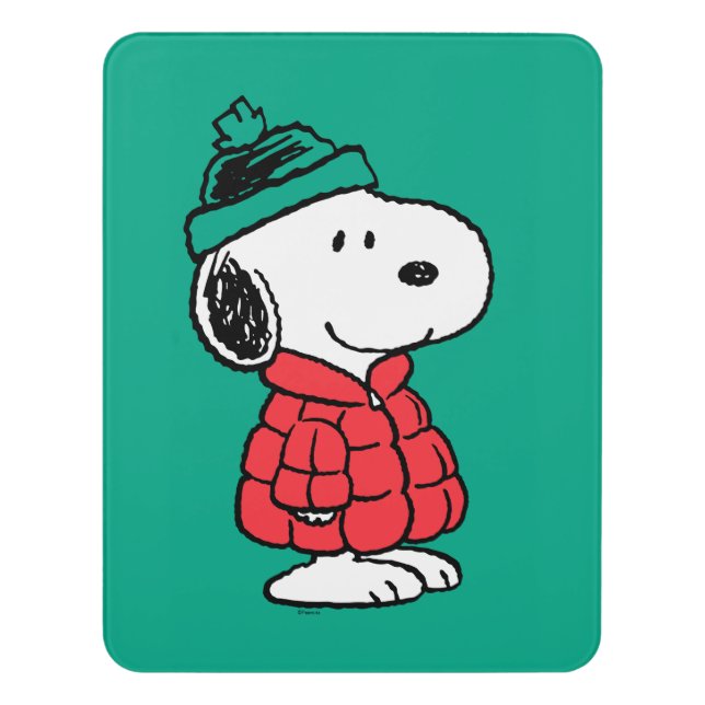 Peanuts | Snoopy Winter Coat & Hat Door Sign (Contemporary Vert)