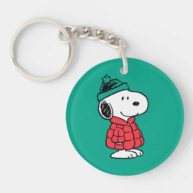 Peanuts | Snoopy Winter Coat & Hat Keychain (Front)
