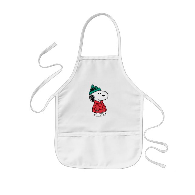 Peanuts | Snoopy Winter Coat & Hat Kids' Apron (Front)