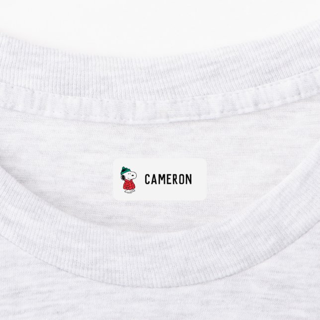 Peanuts | Snoopy Winter Coat & Hat Kids' Labels (Affixed)