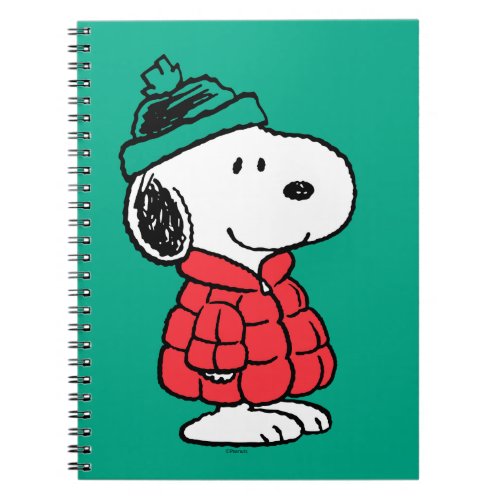 Peanuts  Snoopy Winter Coat  Hat Notebook