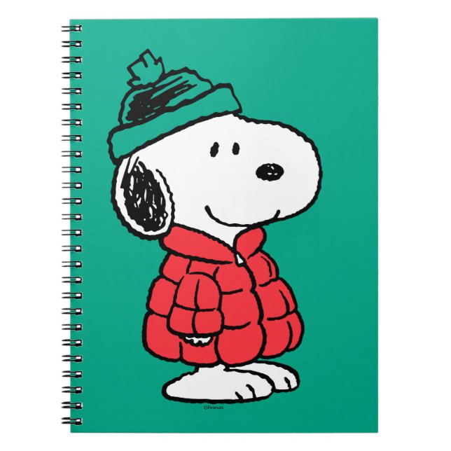 Peanuts | Snoopy Winter Coat & Hat Notebook (Front)