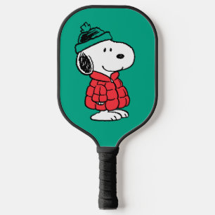 Peanuts Snoopy Winter Coat & Hat Pickleball Paddle