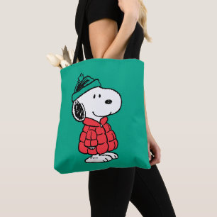 Peanuts Snoopy Winter Coat & Hat Tote Bag