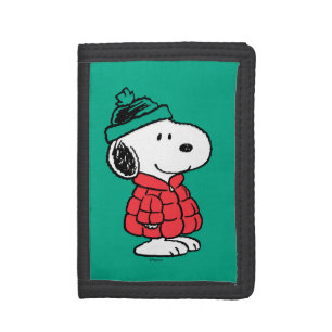 Peanuts   Snoopy Winter Coat & Hat Trifold Wallet