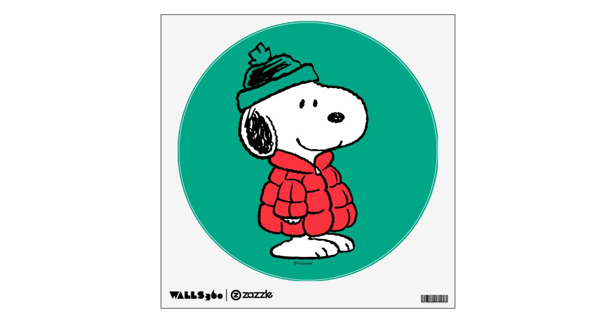 Peanuts, Snoopy Winter Coat & Hat Wall Decal