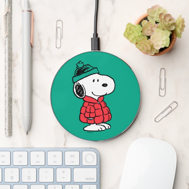 Peanuts | Snoopy Winter Coat & Hat Wireless Charger (Desk)