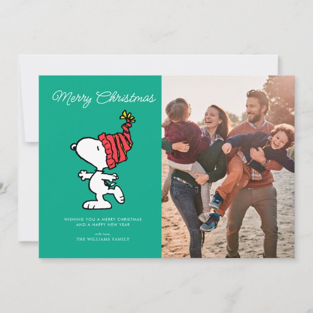 Peanuts | Snoopy Winter Merry Christmas Holiday Card (Front)