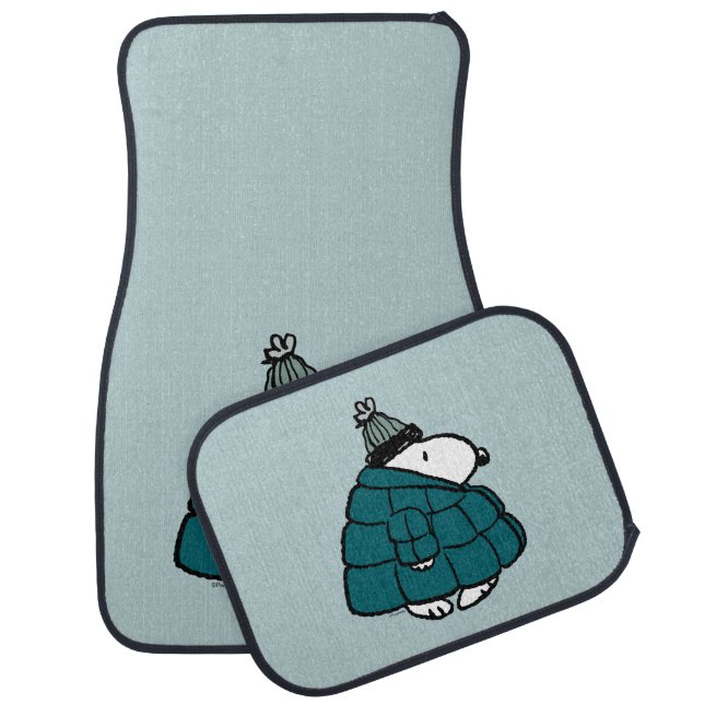 Peanuts | Snoopy Winter Puffer Jacket Car Floor Mat (Set)