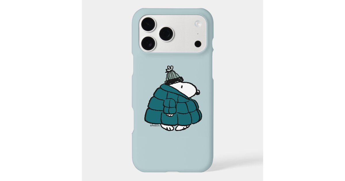 Peanuts | Snoopy Winter Puffer Jacket Case-Mate iPhone Case | Zazzle