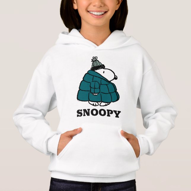 Peanuts | Snoopy Winter Puffer Jacket Hoodie (Front)