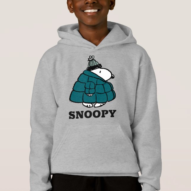 Peanuts | Snoopy Winter Puffer Jacket Hoodie (Front)