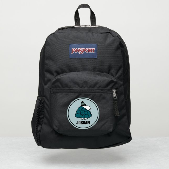 Peanuts | Snoopy Winter Puffer Jacket JanSport Backpack (Front)