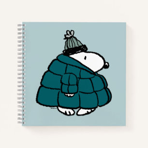 Peanuts Snoopy Winter Puffer Jacket Notebook