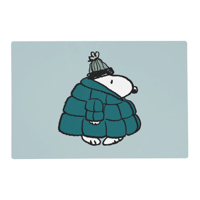 Peanuts | Snoopy Winter Puffer Jacket Placemat (Front)